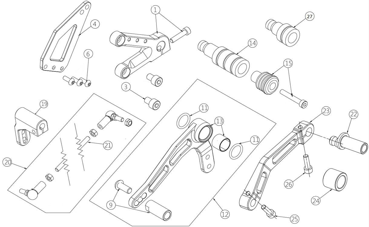 Shift lever assembly – Ohvale USA