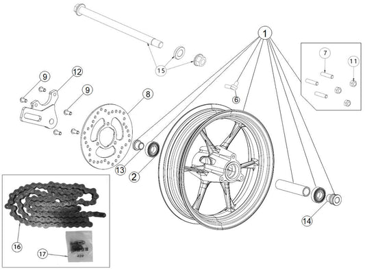 Rear brake caliper support