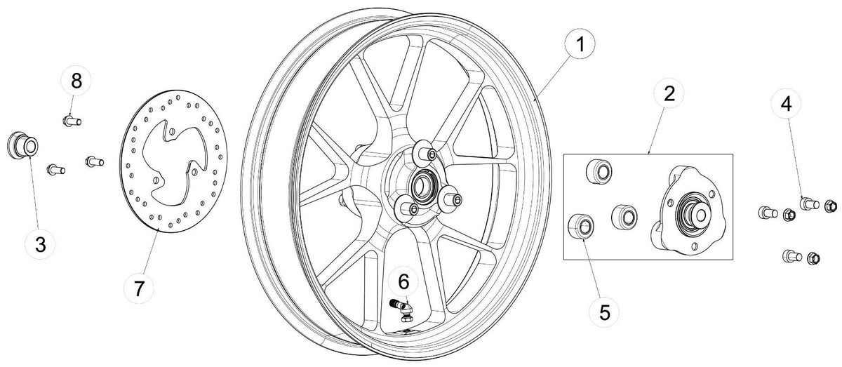 Right Rear Wheel RH SPACER, REAR WHEEL β Ohvale USA