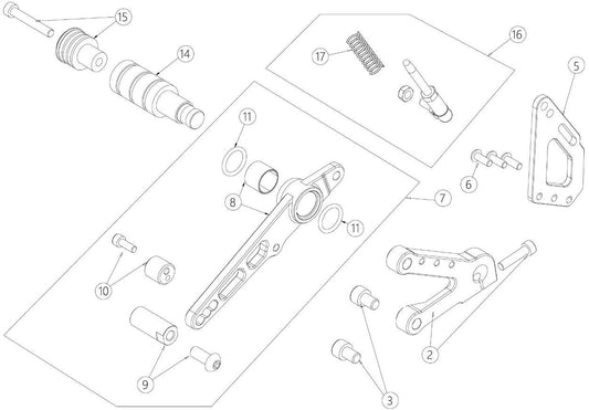 Rear brake master cylinder support