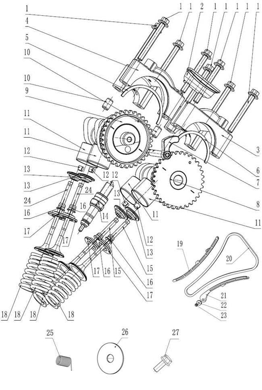 Cover Admission Exhaust Camshaft